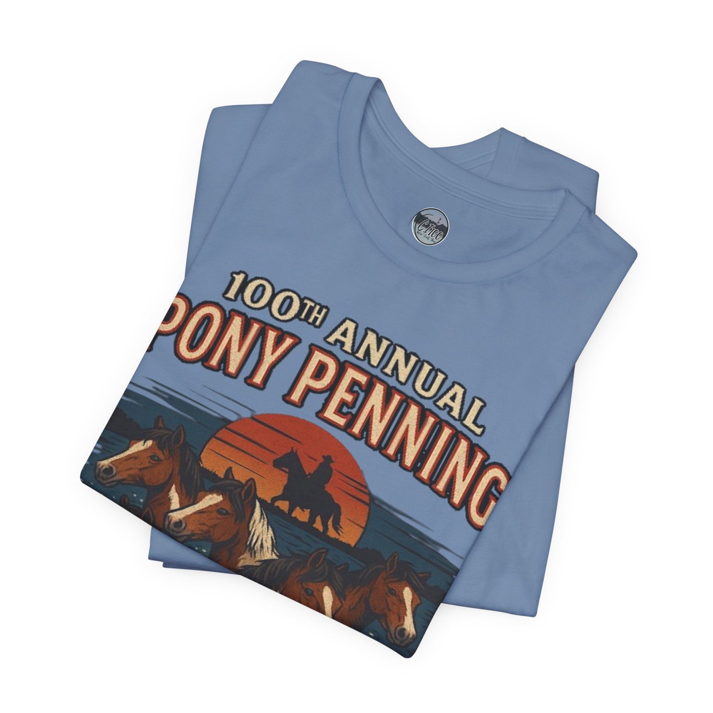 CI100 2025 100th Annual Pony Penning Short Sleeve Tee