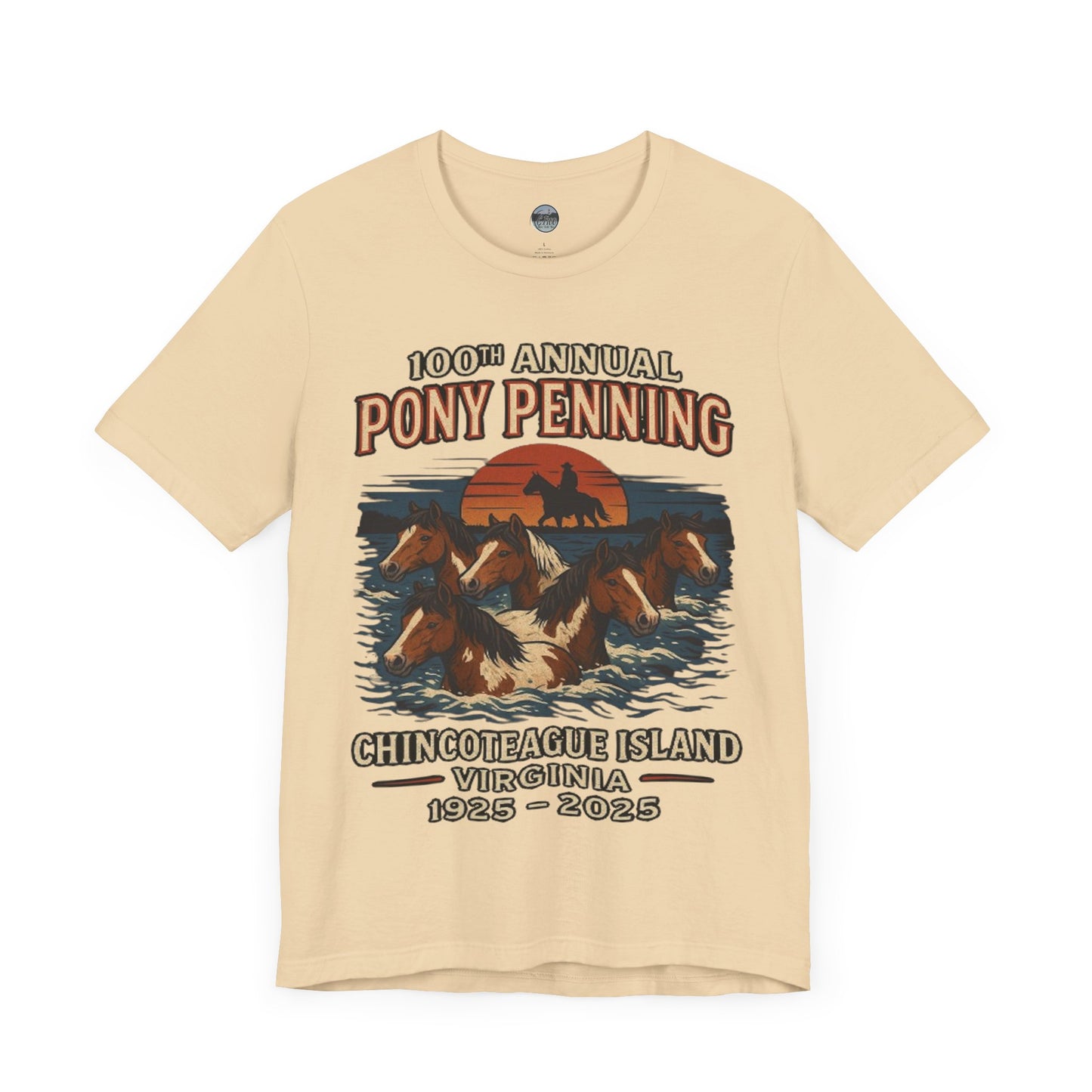 CI100 2025 100th Annual Pony Penning Short Sleeve Tee