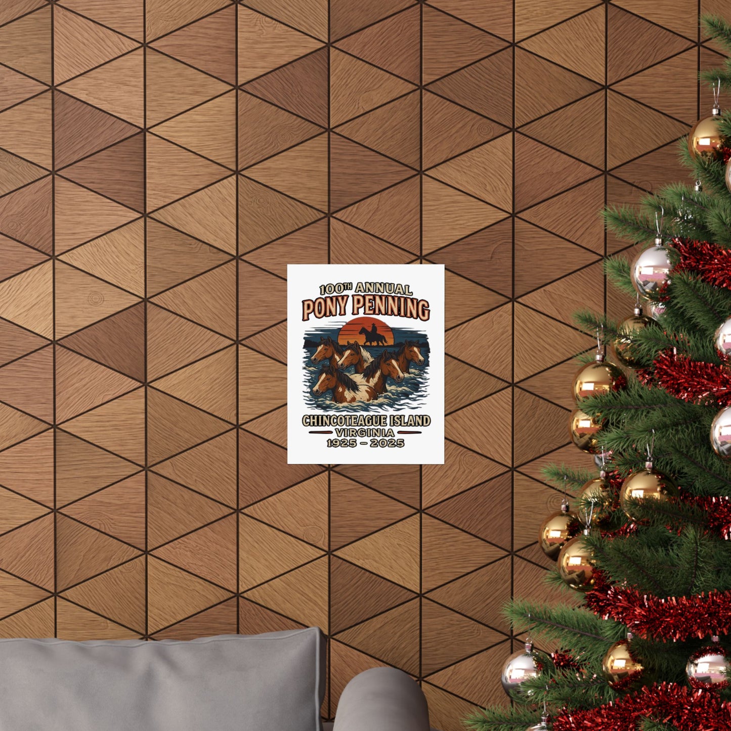 CI100 100th Annual Pony Penning Poster