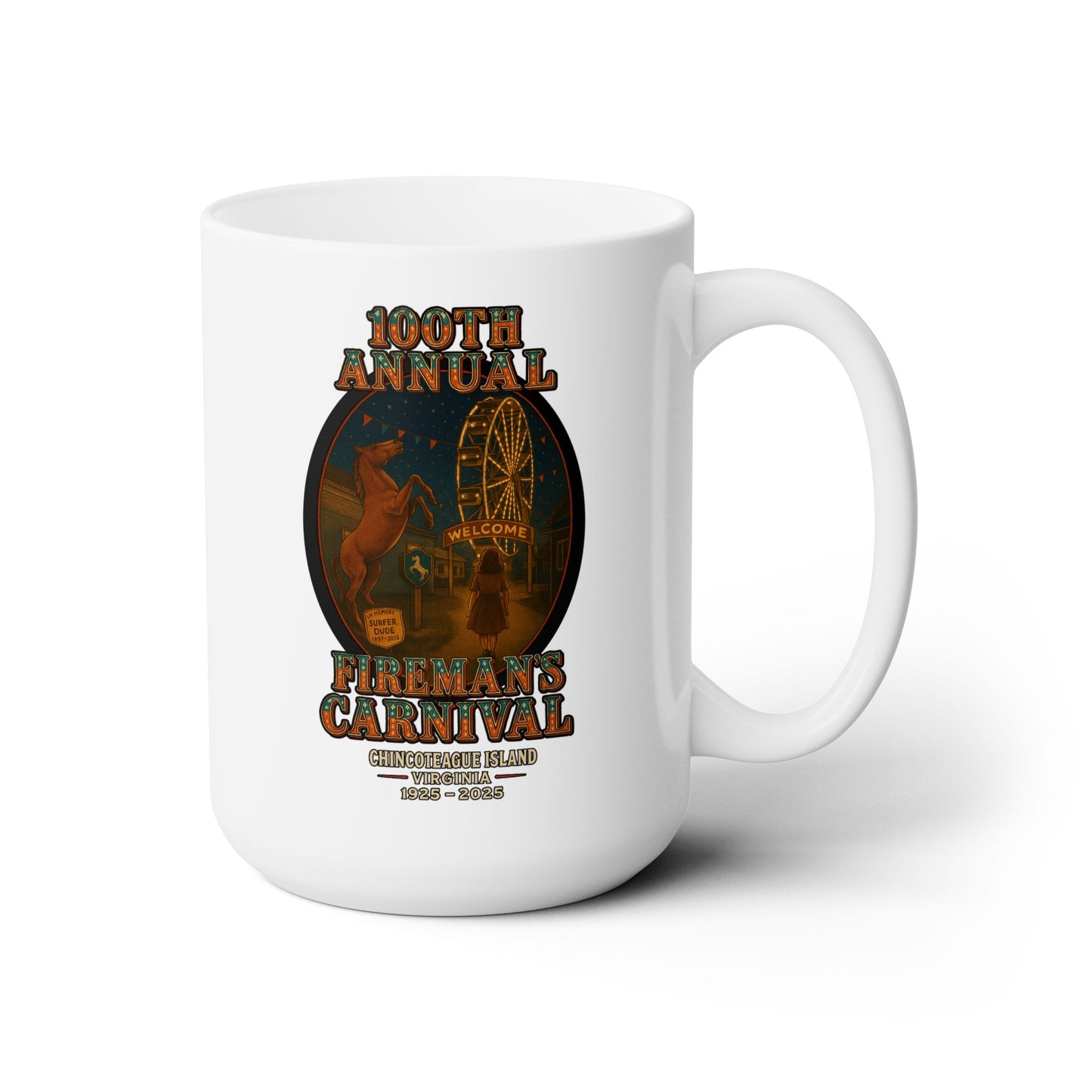 CI100 100th Annual Fireman's Carnival Ceramic Mug 15oz White
