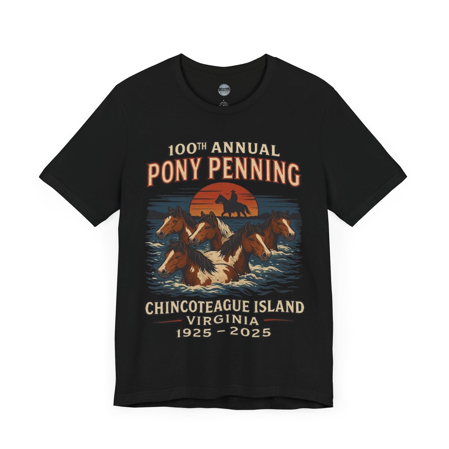 CI100 2025 100th Annual Pony Penning Short Sleeve Tee
