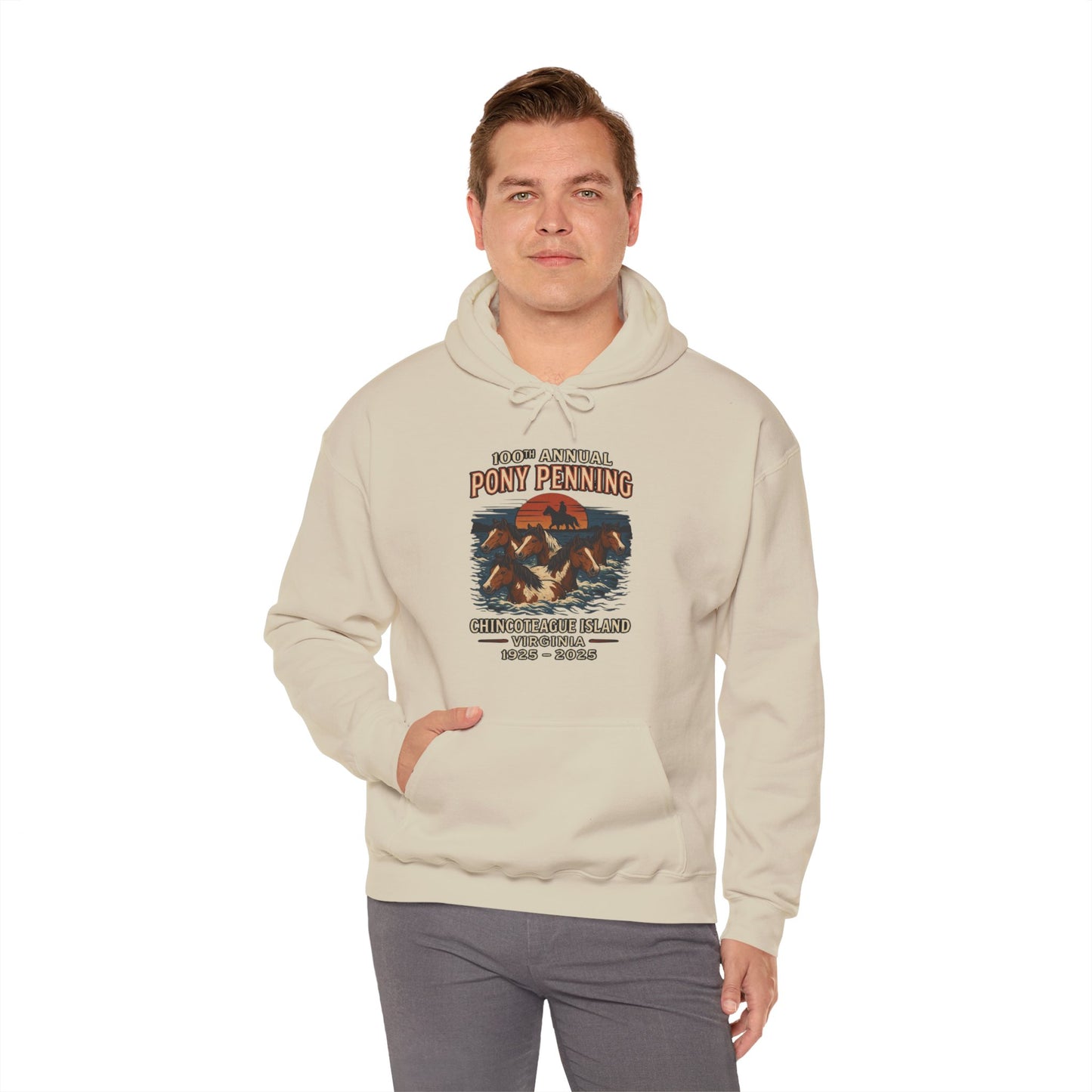 CI100 2025 100th Annual Pony Penning Front Hoodie