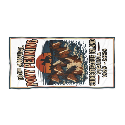 CI100 100th Annual Pony Penning Beach Towel