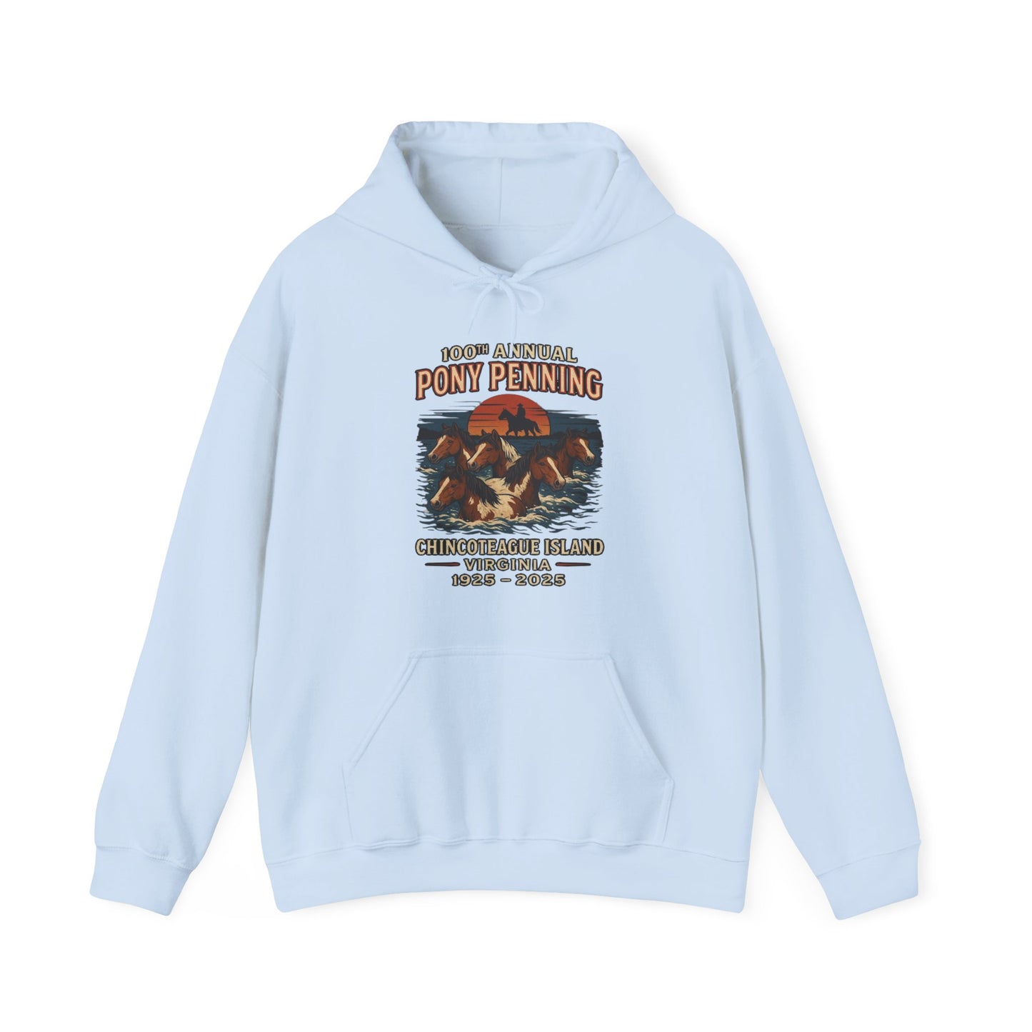 CI100 2025 100th Annual Pony Penning Front Hoodie
