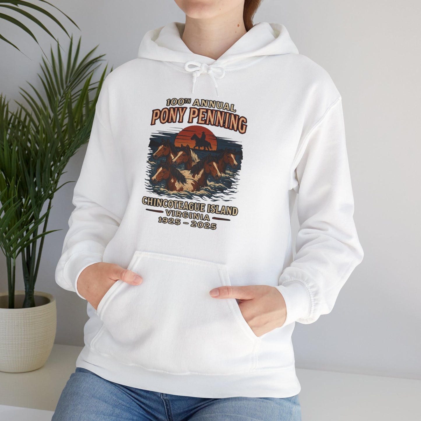 CI100 2025 100th Annual Pony Penning Front Hoodie