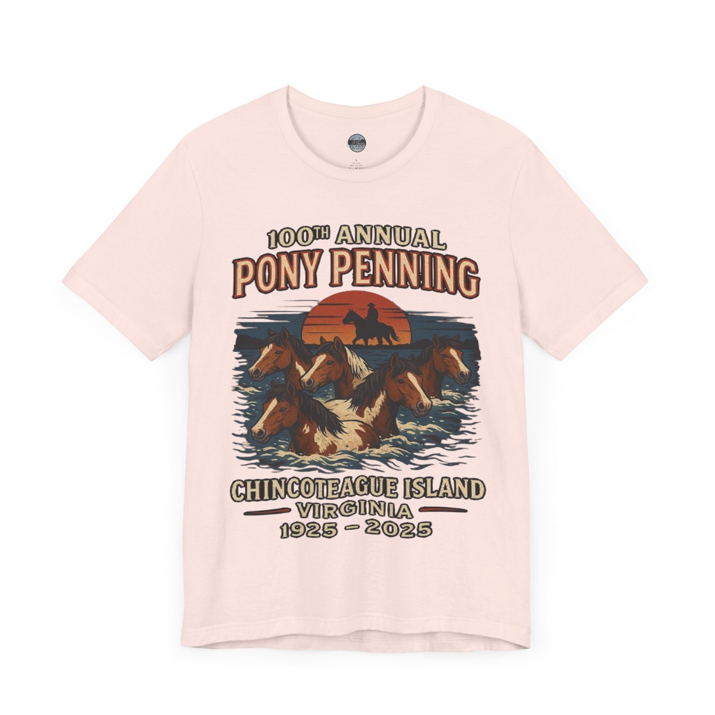 CI100 2025 100th Annual Pony Penning Short Sleeve Tee