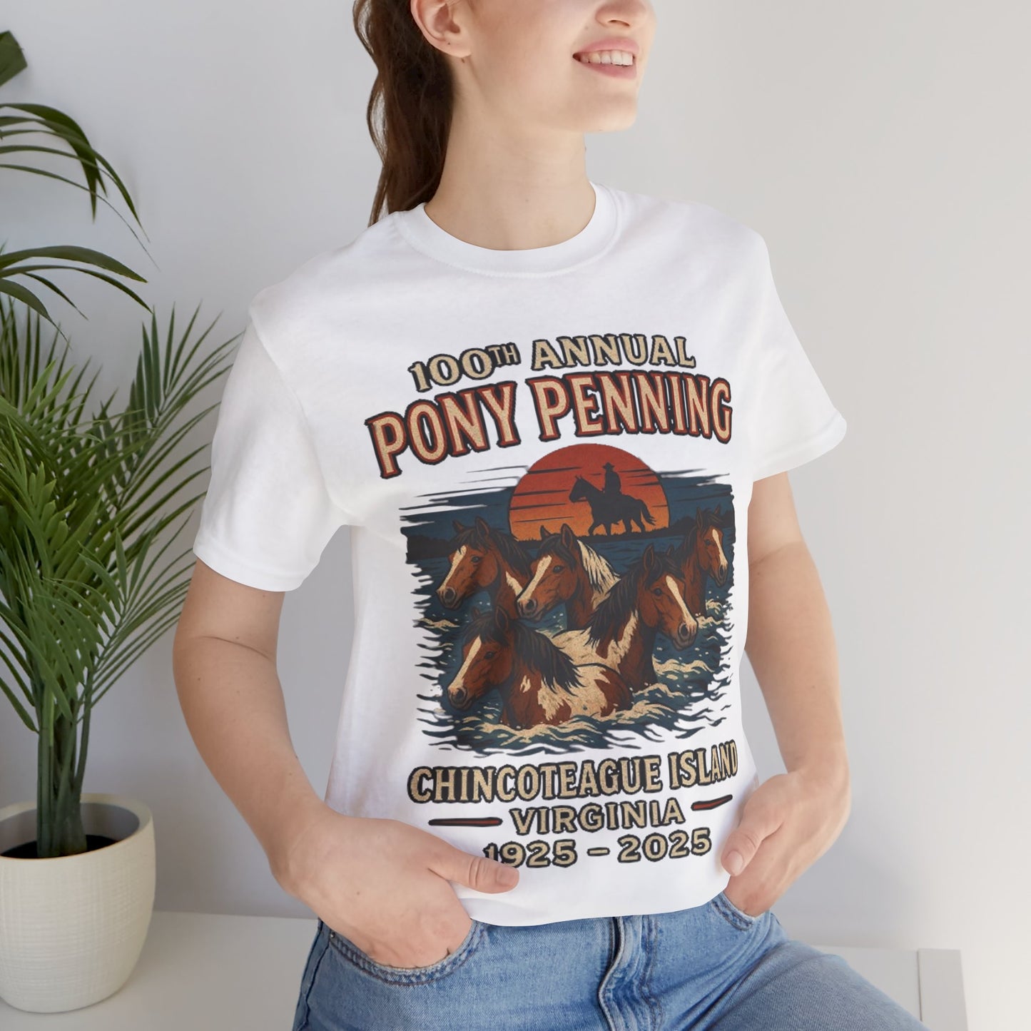 CI100 2025 100th Annual Pony Penning Short Sleeve Tee