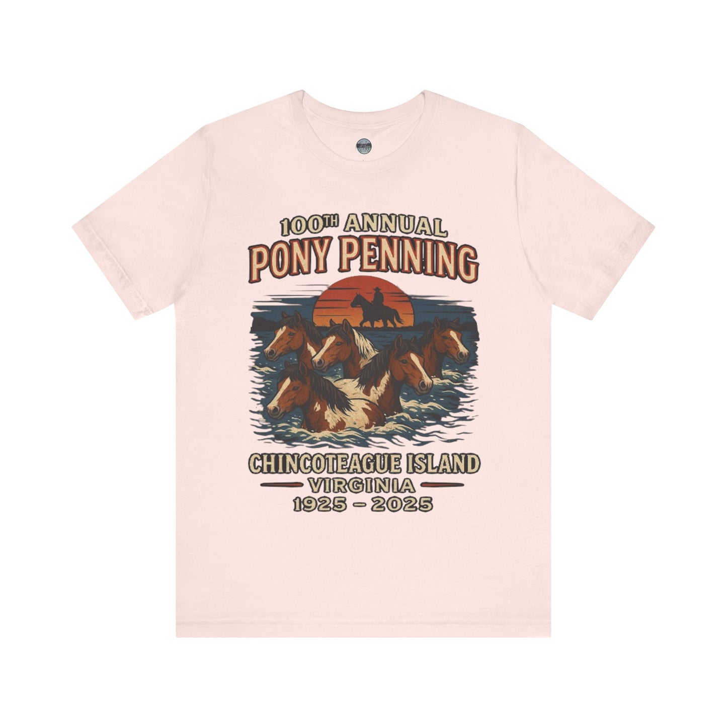 CI100 2025 100th Annual Pony Penning Short Sleeve Tee