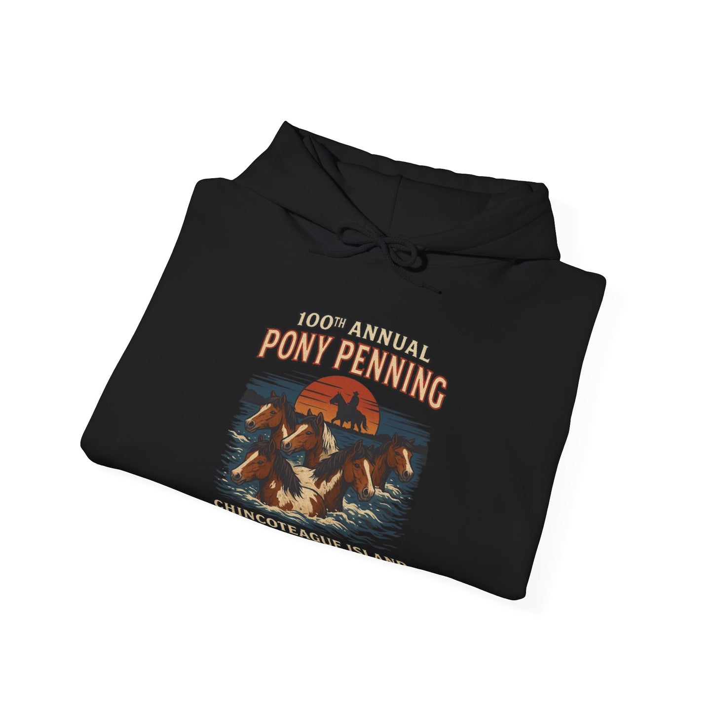 CI100 2025 100th Annual Pony Penning Front Hoodie