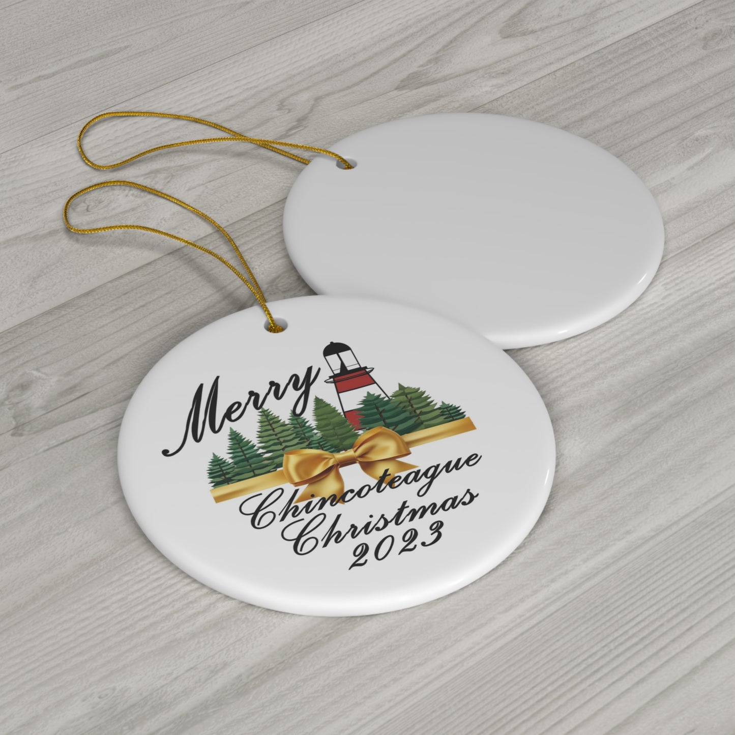 2023 Chinco Christmas Ceramic Circle Ornament