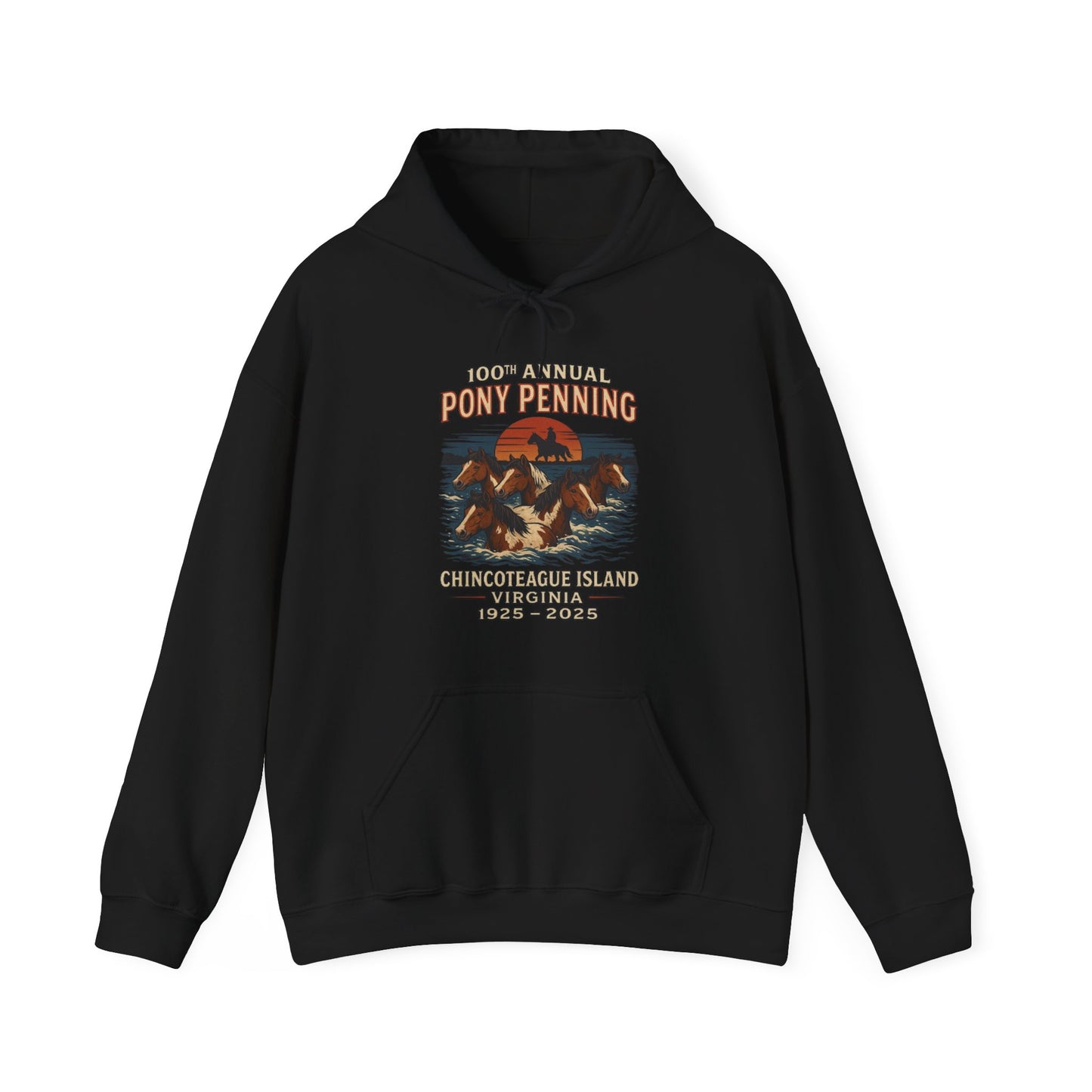 CI100 2025 100th Annual Pony Penning Front Hoodie