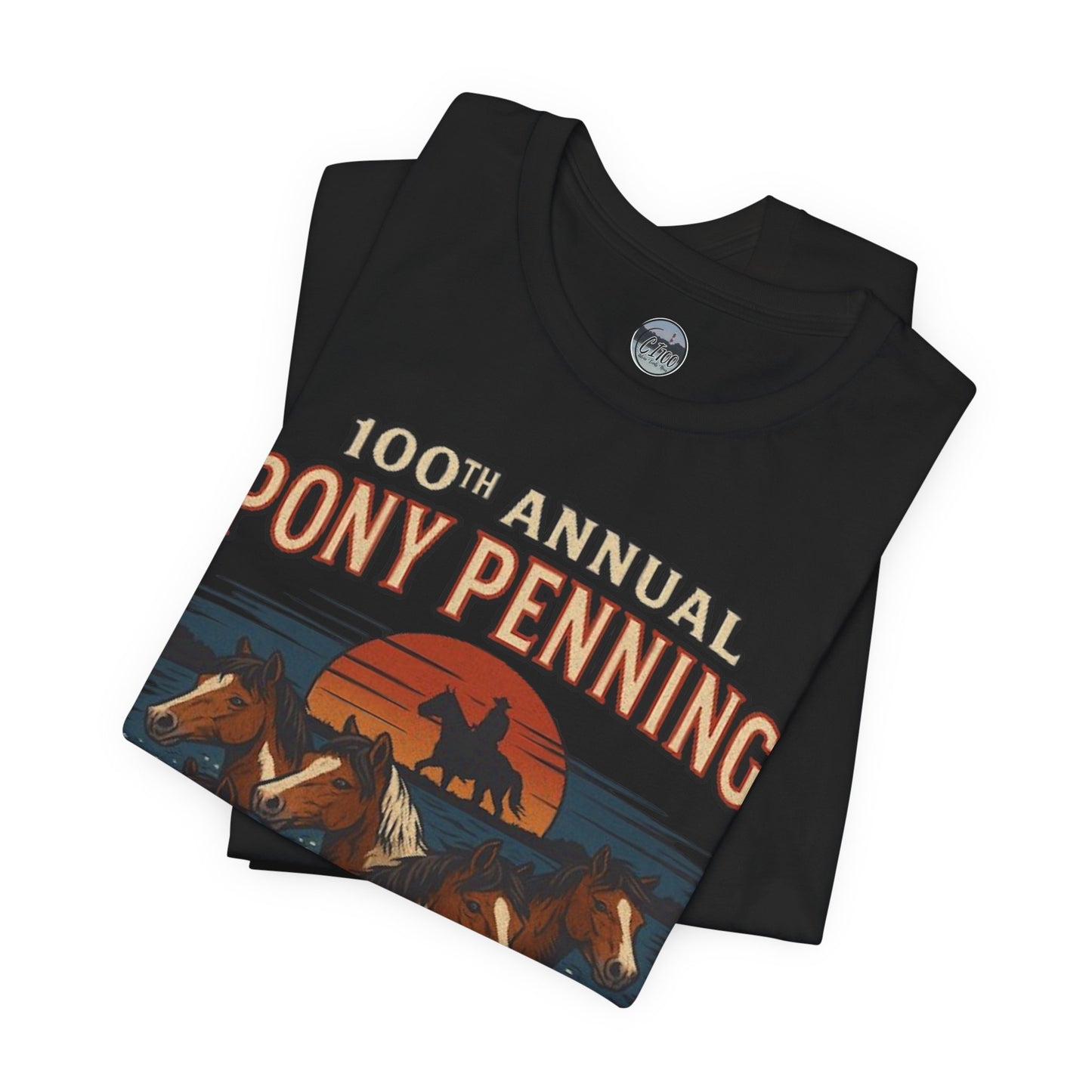 CI100 2025 100th Annual Pony Penning Short Sleeve Tee