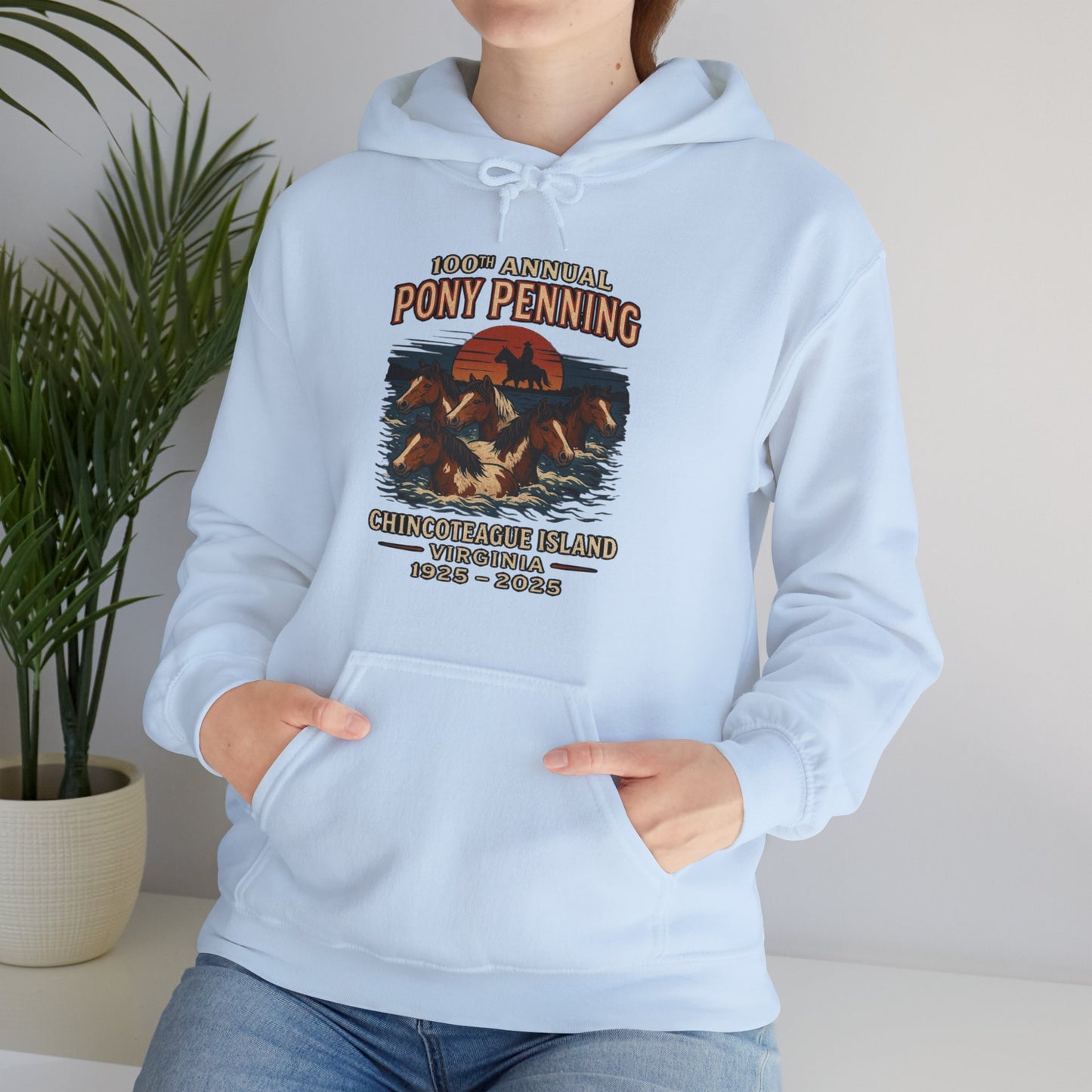 CI100 2025 100th Annual Pony Penning Front Hoodie