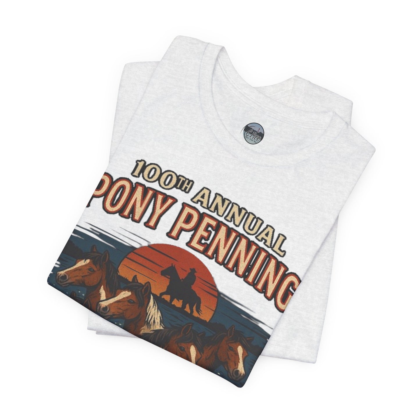 CI100 2025 100th Annual Pony Penning Short Sleeve Tee