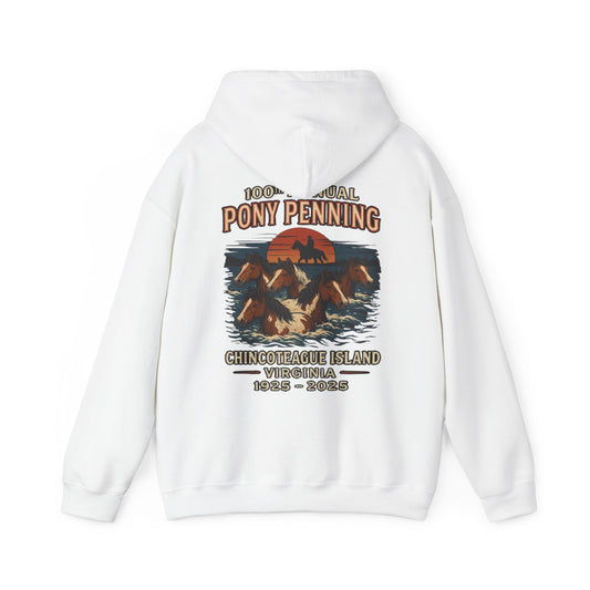 CI100 2025 100th Annual Pony Penning Back Hoodie