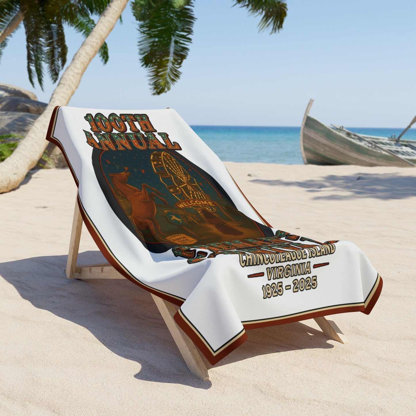 CI100 100th Annual Fireman's Carnival Beach Towel