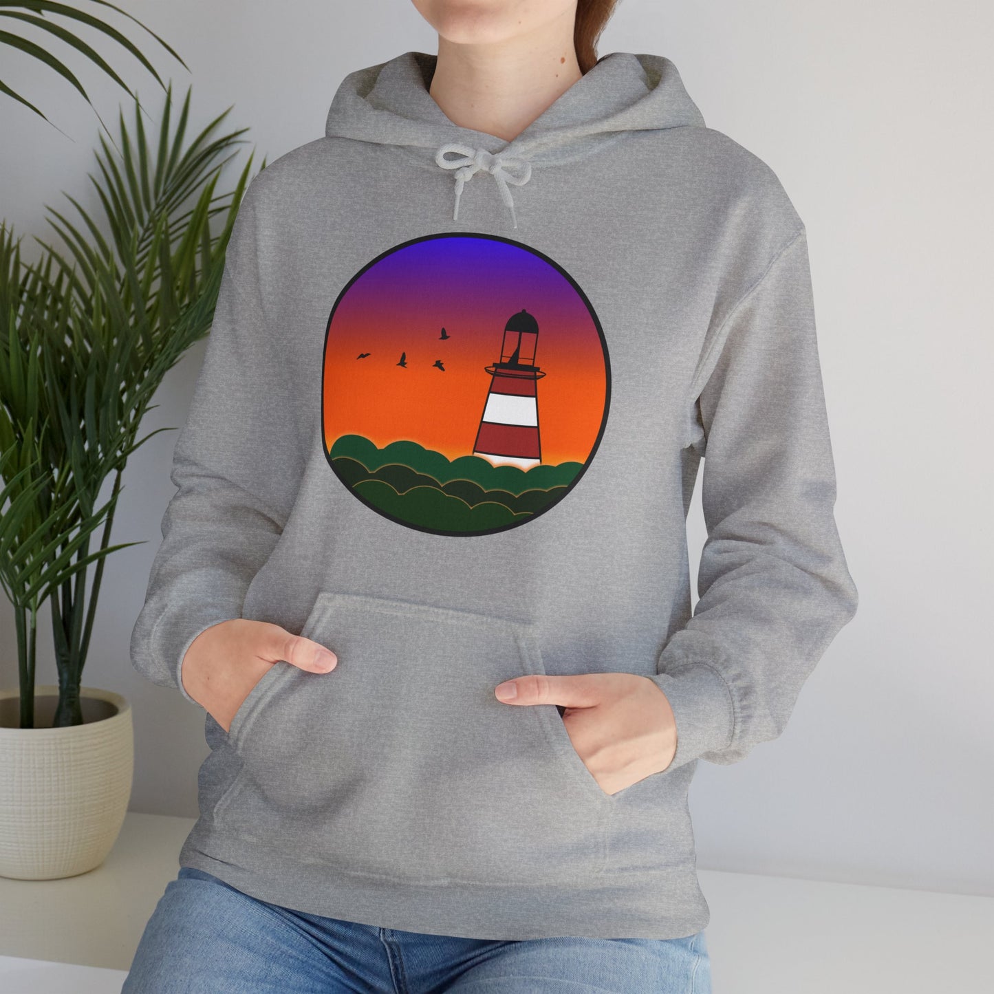 CI100 Lighthouse Sunset Heavy Blend™ Hooded Sweatshirt