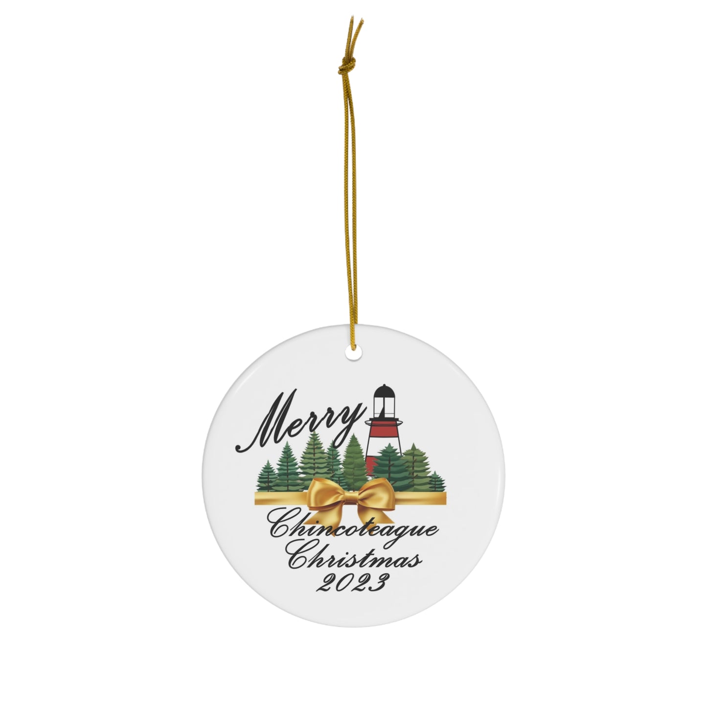 2023 Chinco Christmas Ceramic Circle Ornament