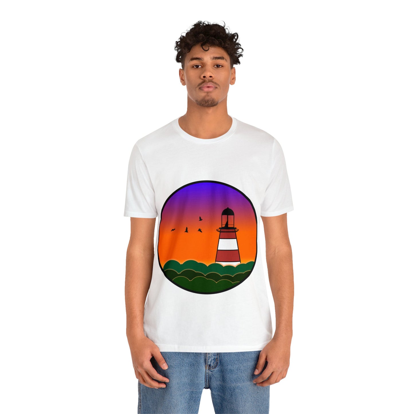 CI100 Lighthouse Sunset Short Sleeve Tee