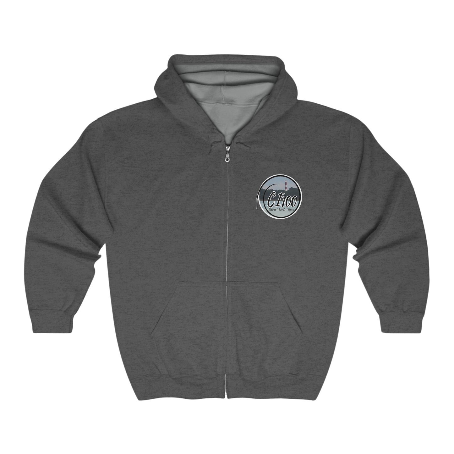 CI100 Lighthouse Sunset Heavy Blend™ Full Zip Hooded Sweatshirt