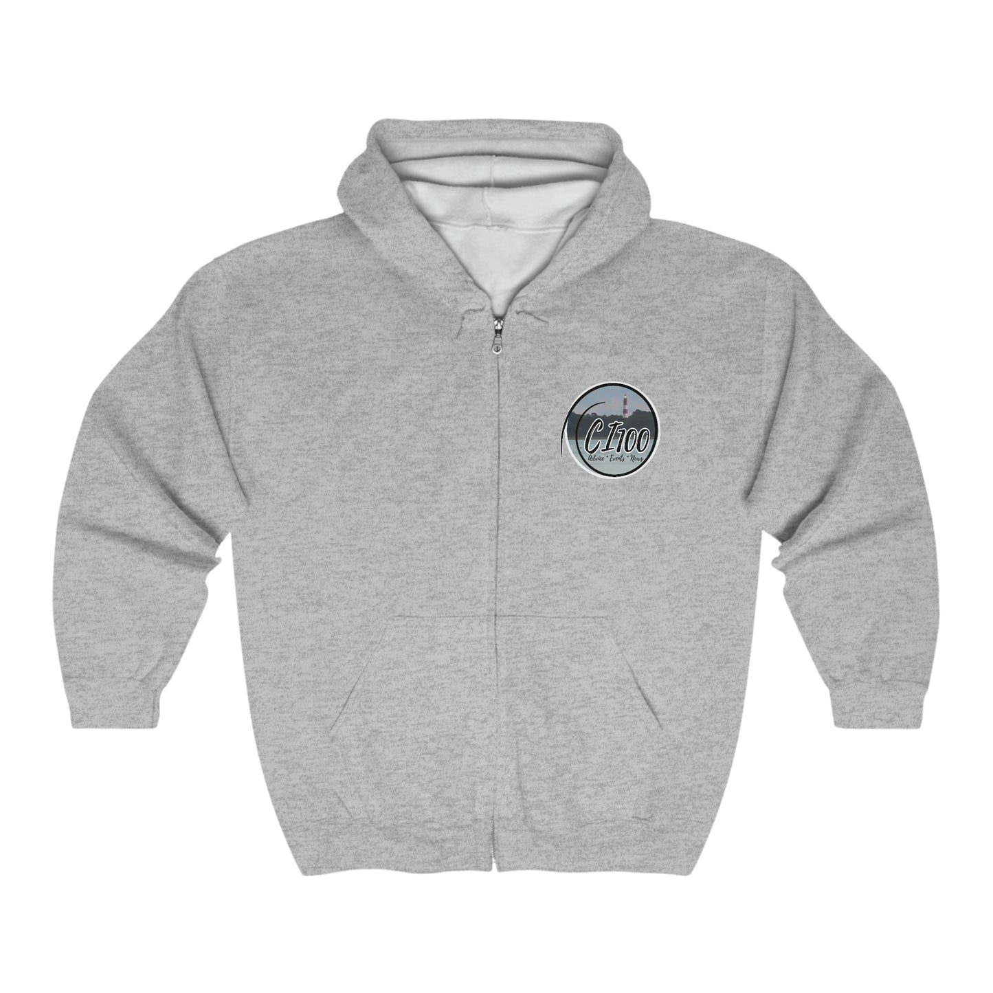 CI100 Lighthouse Sunset Heavy Blend™ Full Zip Hooded Sweatshirt