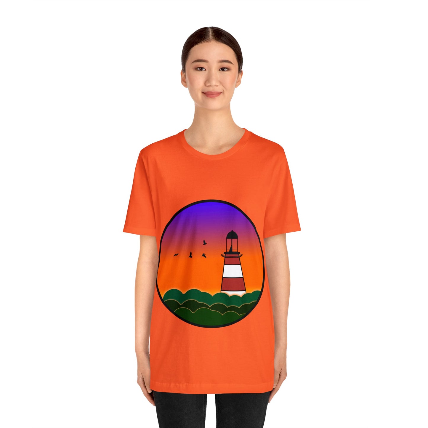 CI100 Lighthouse Sunset Short Sleeve Tee