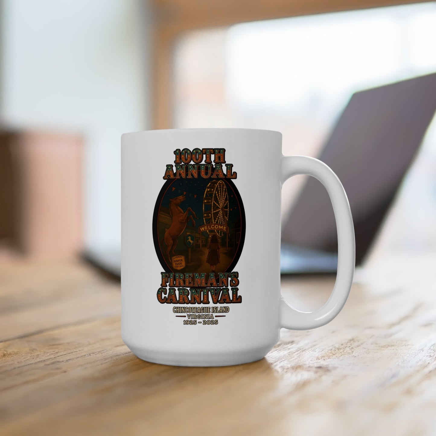 CI100 100th Annual Fireman's Carnival Ceramic Mug 15oz White
