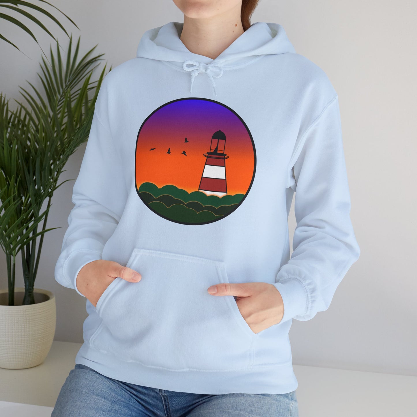 CI100 Lighthouse Sunset Heavy Blend™ Hooded Sweatshirt