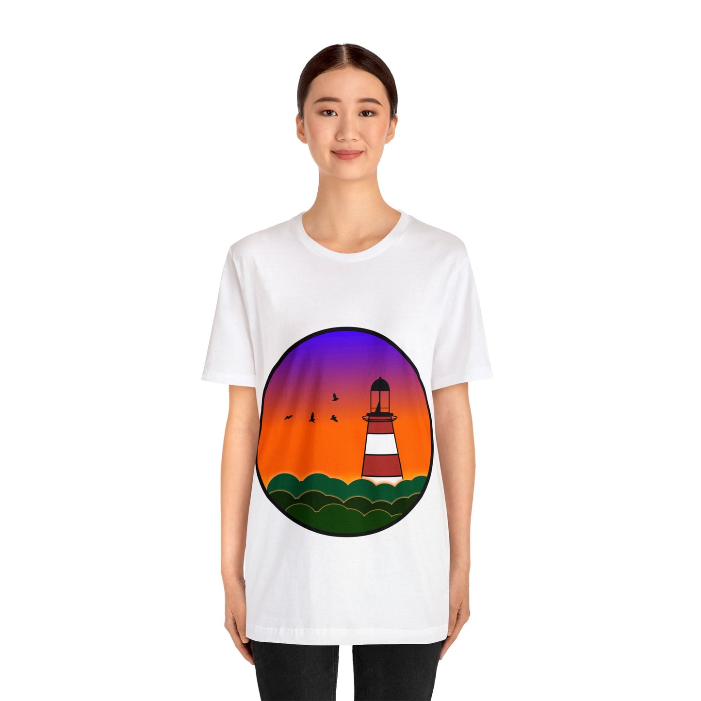 CI100 Lighthouse Sunset Short Sleeve Tee