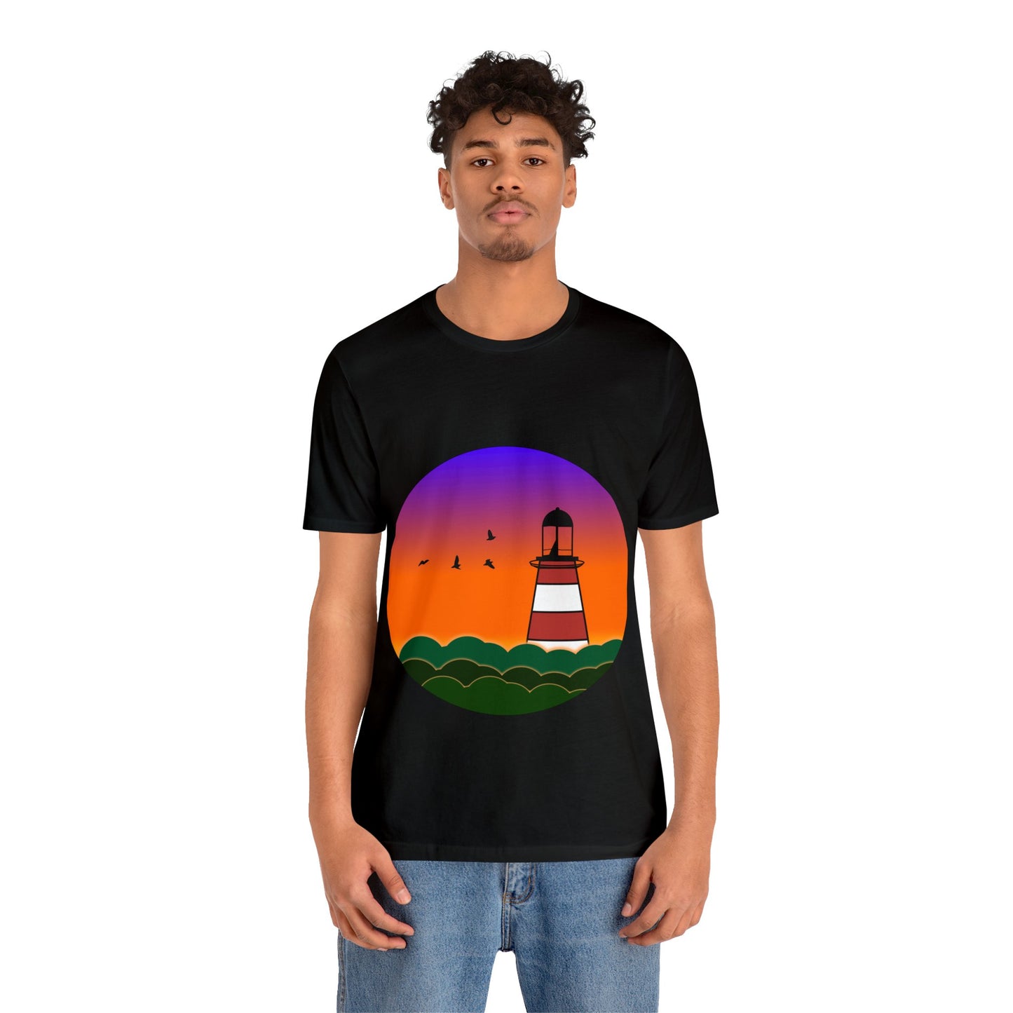 CI100 Lighthouse Sunset Short Sleeve Tee