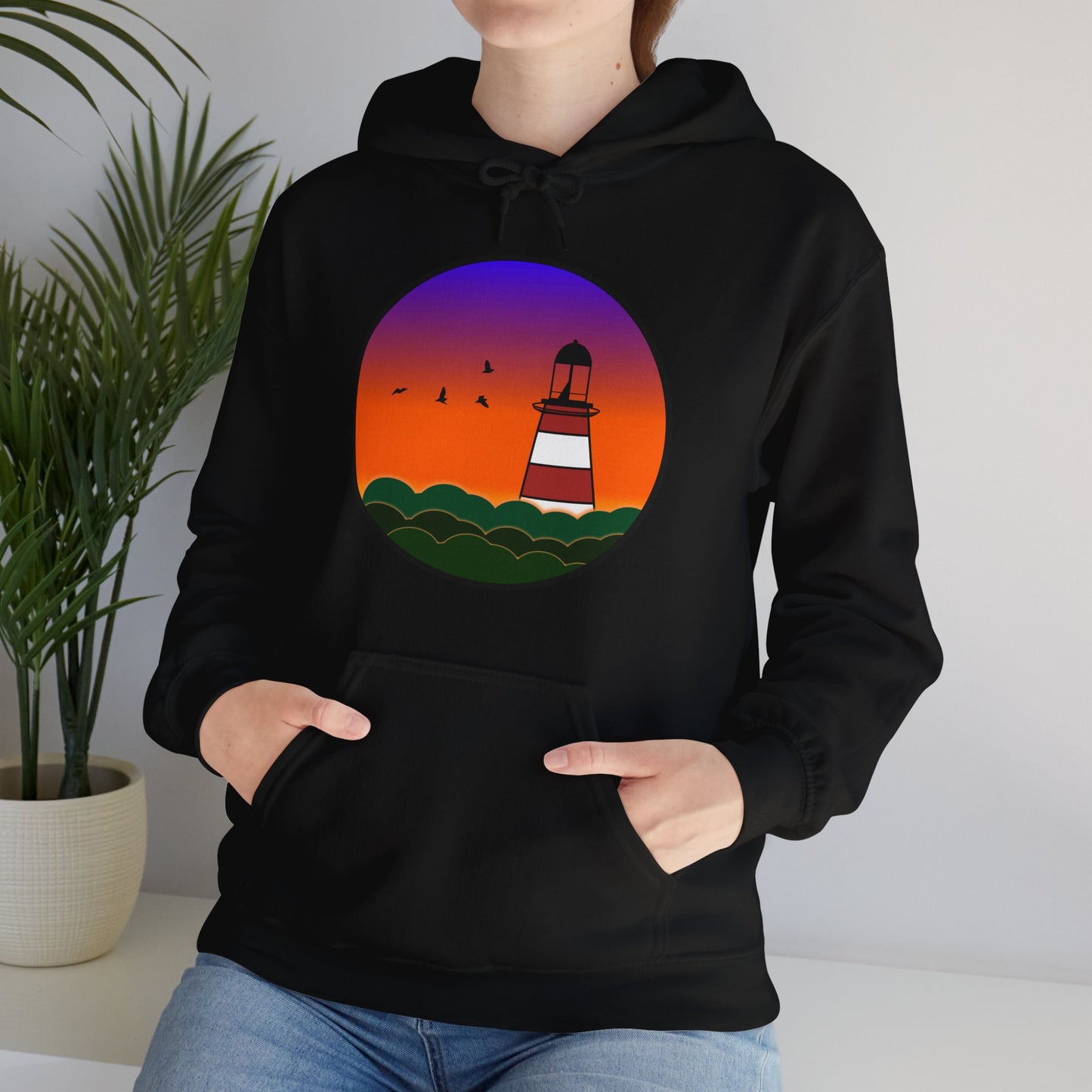 CI100 Lighthouse Sunset Heavy Blend™ Hooded Sweatshirt