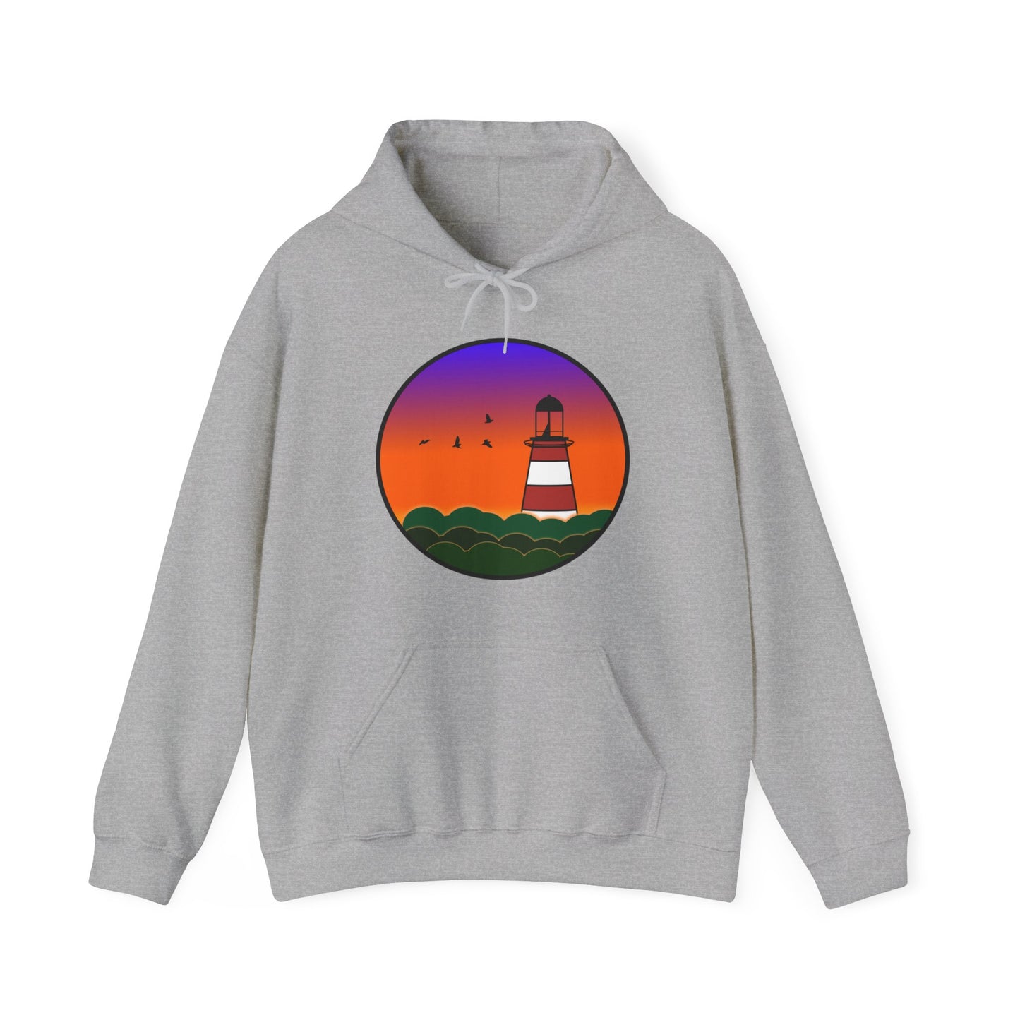 CI100 Lighthouse Sunset Heavy Blend™ Hooded Sweatshirt