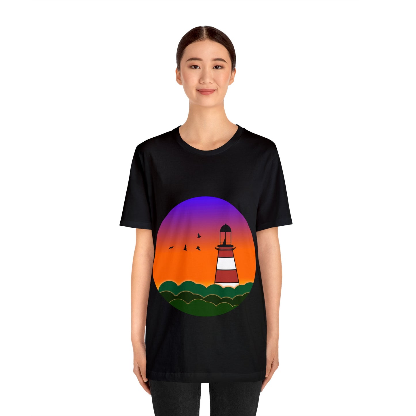 CI100 Lighthouse Sunset Short Sleeve Tee